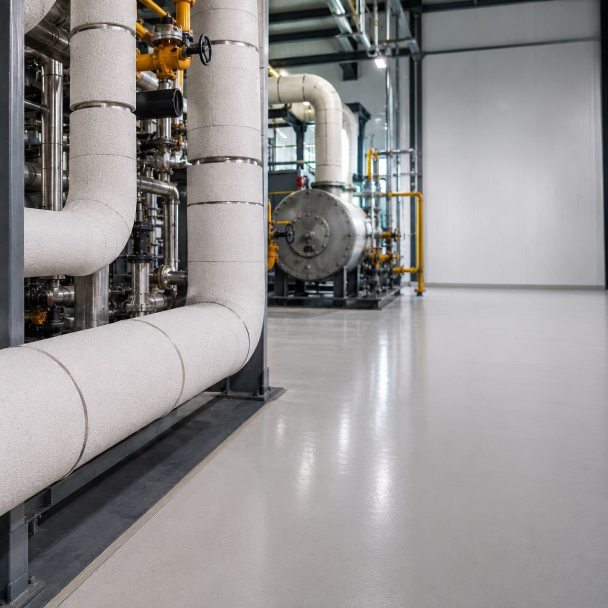 Sistema de tuberías industriales con aislamiento térmico de alta temperatura para reducir pérdidas de calor y mejorar la eficiencia energética.